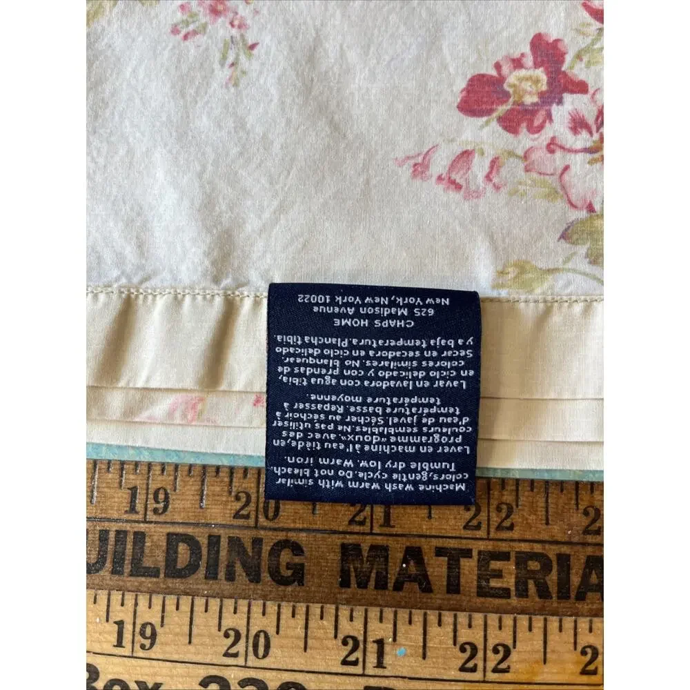 Vtg Chaps Essex Garden Cottage Shabby Rose Floral Sheet Set Twin Ralph Lauren